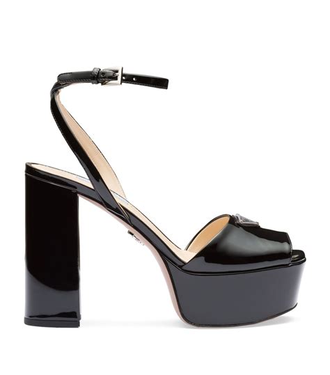 black prada sandals womens|prada black platform sandals.